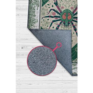 Nuh'un Gemisi Koleksiyonu Örümcek, Çiçek Desenli Art Deco Tarzı Vintage Halı,çok Renkli Maksimalist Halı 160x240 cm