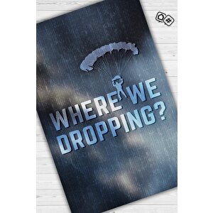 Nereye İniyoruz Renkli Oyuncu Halısı Mavi Renk Gamer Temalı Halı Cod Warzone Hediye Halı 80x120 cm