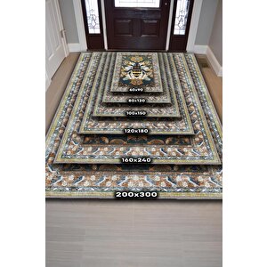 Homshtag Nuh'un Gemisi Koleksiyonu Arı, Çiçek Desenli Art Deco Tarzı Vintage Halı,çok Renkli Maksimalist Halı