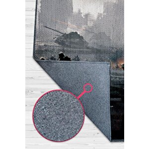 Oynamaya Devam Çok Renkli Oyuncu Halısı Gamer Temalı Halı Modern Oyuncuya Hediye Halı 80x120 cm
