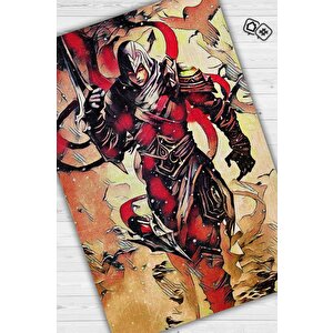 Homshtag Talon Çok Renkli Oyuncu Halısı Kırmızı Renk Gamer Temalı League Of Legends Hediyelik Halı