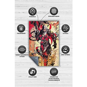 Homshtag Talon Çok Renkli Oyuncu Halısı Kırmızı Renk Gamer Temalı League Of Legends Hediyelik Halı