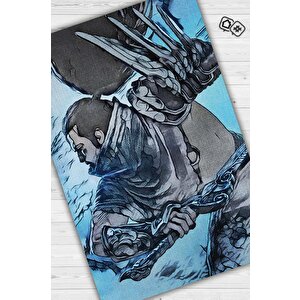 Homshtag Yasuo Çok Renkli Oyuncu Halısı Zemini Mavi Renk Gamer Temalı League Of Legends Sever Halı
