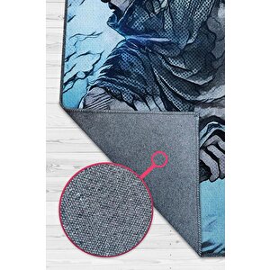 Homshtag Yasuo Çok Renkli Oyuncu Halısı Zemini Mavi Renk Gamer Temalı League Of Legends Sever Halı