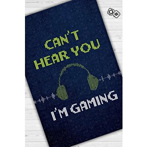 Duyamıyorum Oyundayım Koyu Renkli Oyuncu Halısı Neon Renk Gamer Temalı Halı Oyuncuya Hediye 80x120 cm