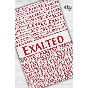 Homshtag Yüce Kırmızı Beyaz Renkli Oyuncu Halısı Zemini Beyaz Gamer Temalı Path Of Exile Sever Halı 200x300 cm