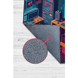 Homshtag Renkli Gamer Odası Halısı,pastel Tonlu Canlı Renkli Genç Odası Halısı,modern Gamer Halısı