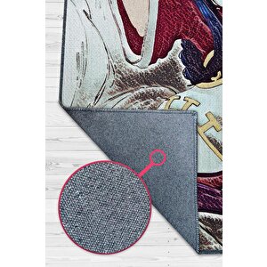 Ahri Çok Renkli Oyuncu Halısı Zemini Gri Renk Gamer Temalı League Of Legends Hediyelik Halı 120x180 cm