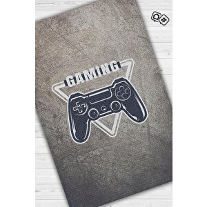 Gaming Kahve Renkli Oyuncu Halısı Bej Renk Gamer Temalı Halı Oyuncuya Hediye Gölgeli Halı 120x180 cm