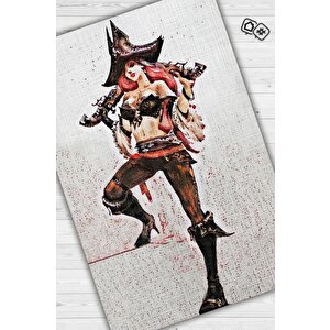 Miss Fortune Çok Renkli Oyuncu Halısı Zemin Beyaz Gamer Temalı League Of Legends Sever Halı 80x120 cm