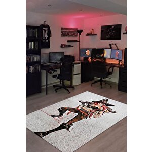 Miss Fortune Çok Renkli Oyuncu Halısı Zemin Beyaz Gamer Temalı League Of Legends Sever Halı 120x180 cm