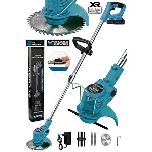 21v Çift Akü Uzatma Kollu Çim Çalı Ot Biçme Tırpanı