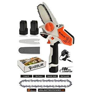 18v Çift Akülü Bıçkı Testere Dal Budama Makinesi