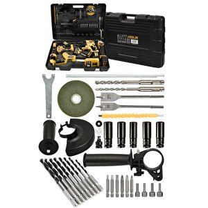 Profesyonel 21v Akülü Dal Budama Somun Sökme Taşlama Testere Kırıcı Delici Hilti Vidalama 6'lı Set