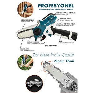 18v Çift Akülü Bıçkı Testere Dal Budama Makinesi Çantalı
