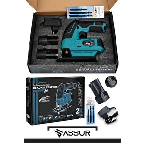 Profesyonel 12 V Çift Akülü Şarjlı Dekupaj Testere Makinesi
