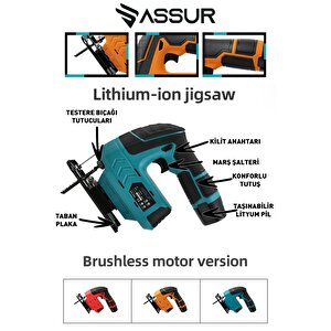 Profesyonel 12 V Çift Akülü Şarjlı Dekupaj Testere Makinesi