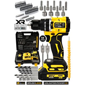21v Çelik Mandren Kömürsüz Motor Darbeli Şarjlı Matkap Vidalama