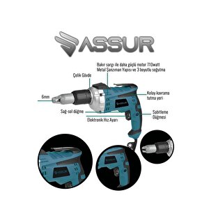Pro 710w 90n.m Alçıpan Vida Tabancası
