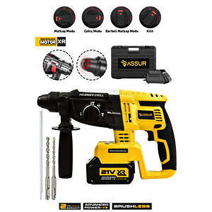 21v Kömürsüz Motor Darbeli Çift Akülü Şarjlı Kırıcı Delici Hilti 2-26mm