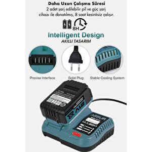 Profesyonel 7 Başlıklı Set 21v Vidalama Taşlama Somun Sıkma Tilki Kuyruğu Budama Hava Pompası Hilti