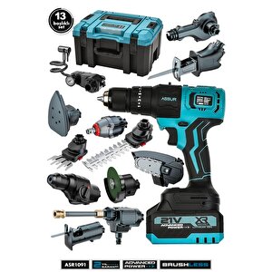 Profesyonel 21v Çift Akülü Kömürsüz Şarjlı 13 Başlıklı Set