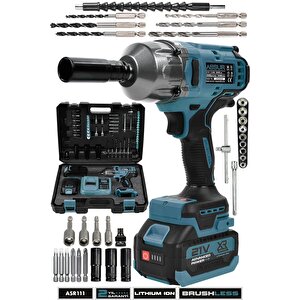 21v Çift Akülü Şarjlı Matkap 800nm Somun Sıkma Sökme