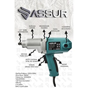 Elektrikli 900w 300nm Somun Sıkma Sökme Makinesi