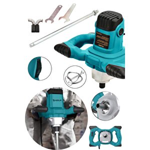 Profesyonel 1800w Devir Ayarlı Elektrikli Alçı Boya Ve Harç Karıştırıcı Mikser