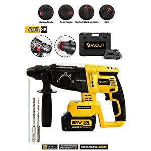 21v Kömürsüz Motor Darbeli Çift Akülü Şarjlı Kırıcı Delici Hilti 2-26mm
