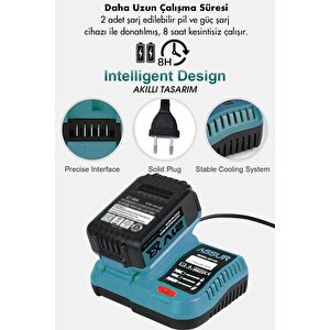 21v Çift Akü Kırıcı Delici Hilti 2-26mm + Somun Sıkma Sökme + Taşlama 3'lü Set