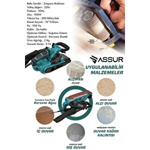 Assur 230v Elektrikli Vakumlu Tozsuz Cila Özellikli Tank Zımpara Makinesi