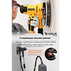 Assur 360'ledli 850w Pro Alçıpan Zımpara Makinası Toz Emmeli