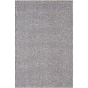 Hena Hn006a Gri Şönil Kilim İnce Yumuşak Toz Yapmaz Kaymaz Taban Makinada Yıkanabilir Modern Halı 80x150 cm
