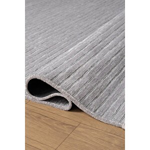 Hena Hn006a Gri Şönil Kilim İnce Yumuşak Toz Yapmaz Kaymaz Taban Makinada Yıkanabilir Modern Halı 80x150 cm