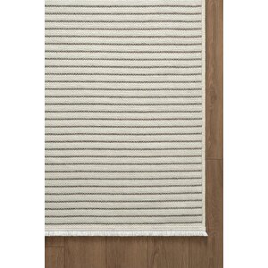 Hena Hn005a Krem Şönil Kilim İnce Yumuşak Toz Yapmaz Kaymaz Taban Makinada Yıkanabilir Modern Halı