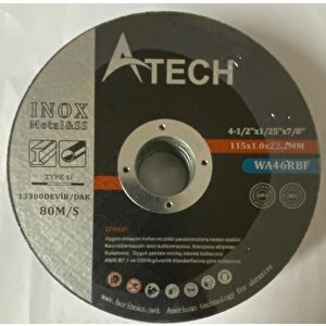 A Tech İnox Kesi̇ci̇ Di̇sk Taş 115x1.0x22.2mm 5 Adet
