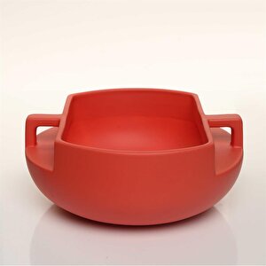 Handle Kulplu Kırmızı Kase 25*25*11 Cm Ak.jl0035