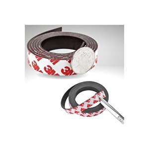 Çok Amaçlı Yapışkanlı Şerit Mıknatıs Magnet 3 Metre Genişlik 18 Mm Kalınlık 1,8mm