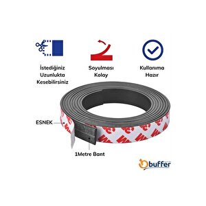 Çok Amaçlı Yapışkanlı Şerit Mıknatıs Magnet 3 Metre Genişlik 9 Mm Kalınlık 1,8mm