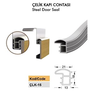 Çelik Kapı Kasa Fitili Contası Çelik Kapı Contası 6 Metre Siyah