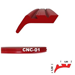 Cnc Kızak Fitili Puntalı Sıyırıcı Tipi Cnc Contası 5 Metre Kırmızı