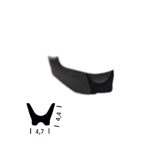 Alüminyum Cam Sıkıştırma Contası Cam Sıkıştırma Fitili 10 Metre Siyah