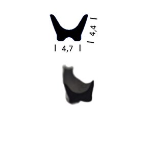 Alüminyum Cam Sıkıştırma Contası Cam Sıkıştırma Fitili 10 Metre Siyah
