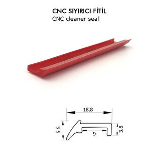 Cnc Kızak Fitili Puntalı Tip Cnc Contası 5 Metre Kırmızı