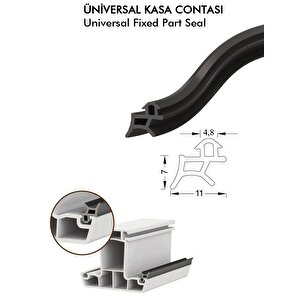 Contacall Kaliteli Pvc Kapı Pencere Fitili Değişim Contası Tpe Silikonlu 50 Metre Siyah