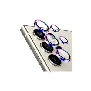 Samsung S25 İle Uyumlu Darbeye Dayanıklı Safir Kamera Lens Koruyucu Renkli