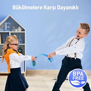 Iclever Gürültü Önleyici Ses Sınırlı 60 Saat Oynatma Süreli Bluetooth Çocuk Kulaklığı Mavi