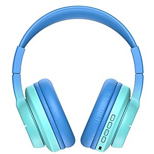 Iclever Led Işıklı Güvenli Ses Sınırlı 85 Saat Oynatma Süreli Bluetooth Çocuk Kulaklığı Açık Mavi