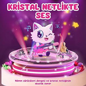 Iclever Kedi Kulaklı Led Işıklı Güvenli Ses Sınırlı 60 Saat Oynatma Süreli Bluetooth Çocuk Kulaklığı Pembe